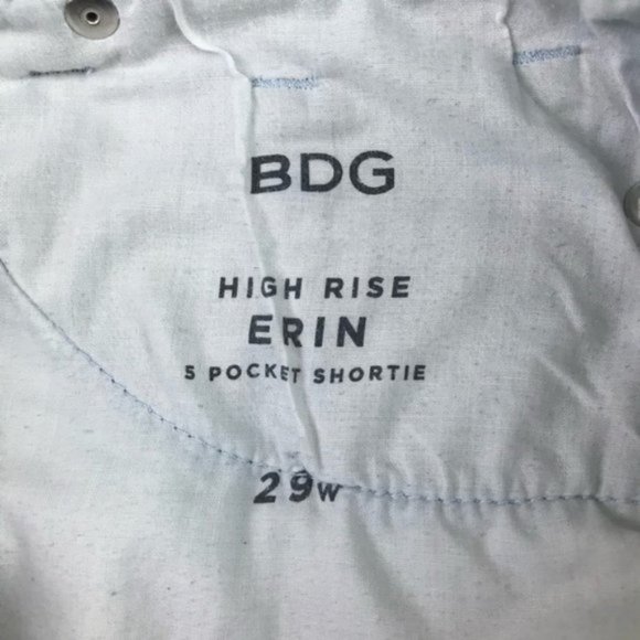 BDG Erin Hi Rise Shortie Jean Shorts 29 Lace Trim - Picture 8 of 8